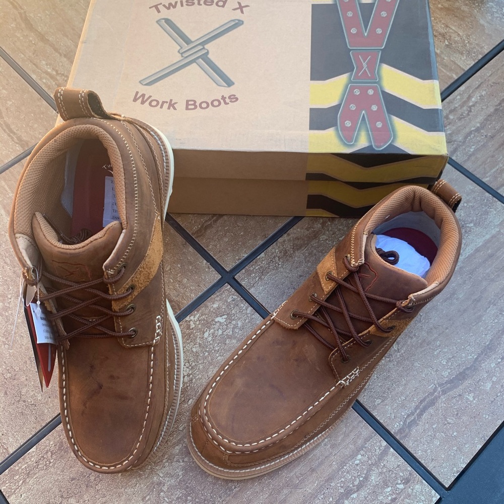 Steel toe work boots